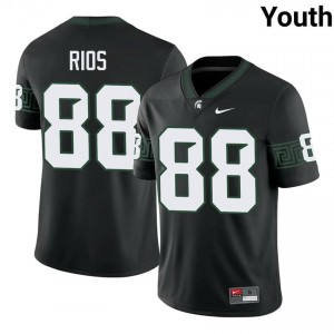 Black Spartans #88 Kai Rios Youth Player Jersey - Heavy-Duty Stitched Football Uniform 55026905
