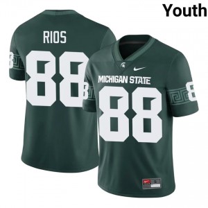Kai Rios #88 Michigan State Spartans Green College Stitch Jersey - Premium Youth Football Edition 12297316