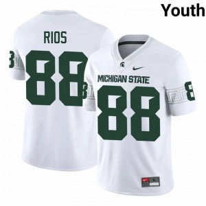 Authentic Kai Rios Michigan State #88 White Jersey - Youth NCAA Football Elite Collection 10659346