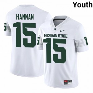 Leo Hannan #15 Michigan State Spartans White College Embroidery Jersey - Premium Youth Football Edition 94273112
