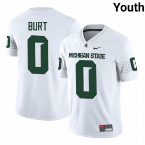 White Spartans #0 NiJhay Burt Youth Player Jersey - Heavy-Duty Embroidery Football Uniform 30084477