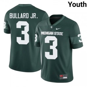 Rodney Bullard Jr. #3 Michigan State Spartans Green College Stitch Jersey - Premium Youth Football Edition 59667629