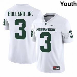 Authentic Rodney Bullard Jr. Michigan State #3 White Jersey - Youth NCAA Football Elite Collection 88624309