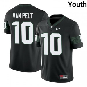 #10 Brad Van Pelt MSU Spartans Black Youth Jersey - Official University Stitched Football Uniform 26647333