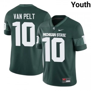 Authentic Brad Van Pelt Michigan State #10 Green Jersey - Youth NCAA Football Elite Collection 84738264