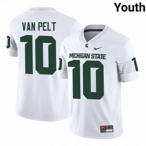 White Spartans #10 Brad Van Pelt Youth Player Jersey - Heavy-Duty Embroidery Football Uniform 40338704