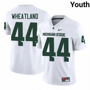 White Spartans #44 Caleb Wheatland Youth Player Jersey - Heavy-Duty Embroidery Football Uniform 27055255