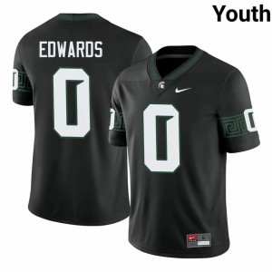 Cam Edwards #0 Michigan State Spartans Black College Stitched Jersey - Premium Youth Football Edition 18801533
