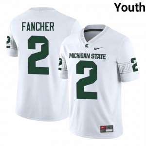 White Spartans #2 Cam Fancher Youth Player Jersey - Heavy-Duty Embroidery Football Uniform 14945107