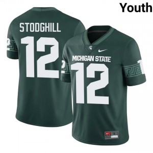 Authentic Cam Stodghill Michigan State #12 Green Jersey - Youth NCAA Football Elite Collection 35605690
