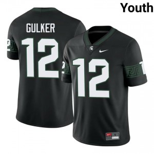 Black Spartans #12 Carson Gulker Youth Player Jersey - Heavy-Duty Stitched Football Uniform 30523822