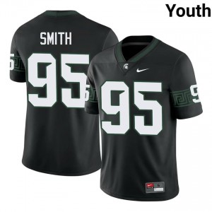 Black Spartans #95 Charles Smith Youth Player Jersey - Heavy-Duty Stitched Football Uniform 80213408