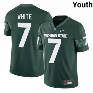 #7 Cody White MSU Spartans Green Youth Jersey - Official University Stitch Football Uniform 27610510