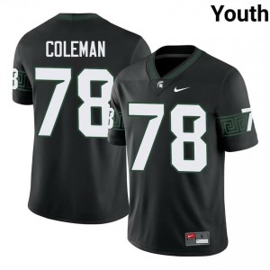 Don Coleman Collection: MSU #78 Black High School Stitched Youth Football Jersey 32129979