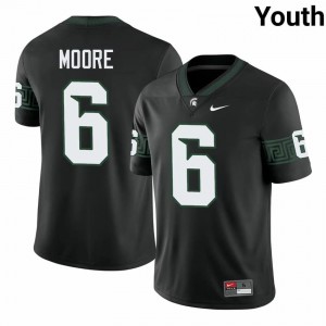 Black Spartans #6 Fredrick Moore Youth Player Jersey - Heavy-Duty Stitched Football Uniform 50566238