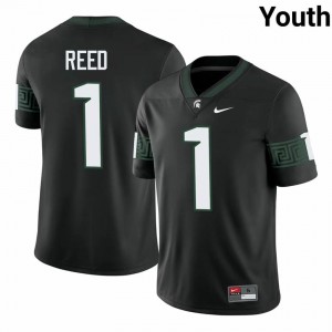 Black Spartans #1 Jayden Reed Youth Player Jersey - Heavy-Duty Stitched Football Uniform 78605082