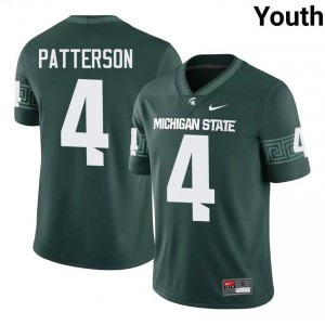 Green Spartans #4 Jaziun Patterson Youth Player Jersey - Heavy-Duty Stitch Football Uniform 39898382