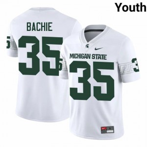 White Spartans #35 Joe Bachie Youth Player Jersey - Heavy-Duty Embroidery Football Uniform 73569640