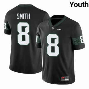 KK Smith #8 Michigan State Spartans Black College Stitched Jersey - Premium Youth Football Edition 67684920