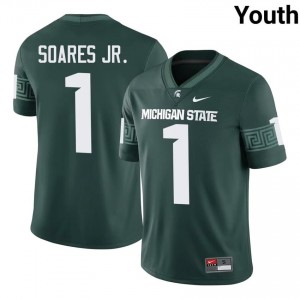 Green Spartans #1 Kenny Soares Jr. Youth Player Jersey - Heavy-Duty Stitch Football Uniform 54863177