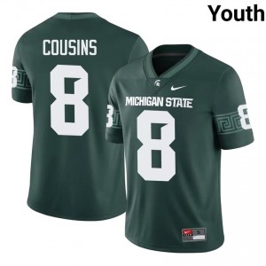 Authentic Kirk Cousins Michigan State #8 Green Jersey - Youth NCAA Football Elite Collection 45926139
