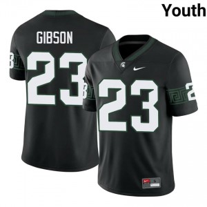 Kirk Gibson Collection: MSU #23 Black High School Stitched Youth Football Jersey 56885472