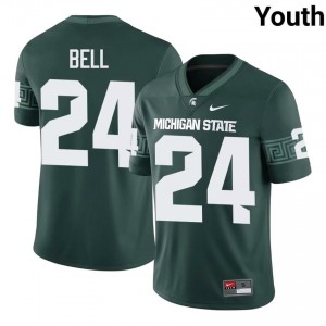 Authentic Le'Veon Bell Michigan State #24 Green Jersey - Youth NCAA Football Elite Collection 37061595
