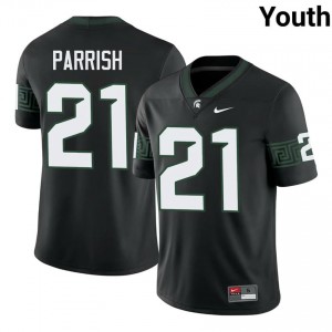 Marvis Parrish #21 Michigan State Spartans Black College Stitched Jersey - Premium Youth Football Edition 13035560