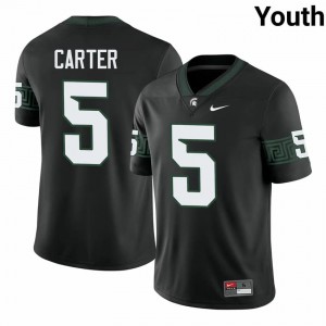 Black Spartans #5 Nate Carter Youth Player Jersey - Heavy-Duty Stitched Football Uniform 56496832
