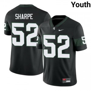 Black Spartans #52 Nick Sharpe Youth Player Jersey - Heavy-Duty Stitched Football Uniform 94991314