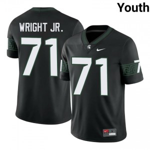 Robert Wright Jr. #71 Michigan State Spartans Black College Stitched Jersey - Premium Youth Football Edition 69180195
