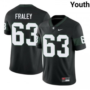 Authentic Trent Fraley Michigan State #63 Black Jersey - Youth NCAA Football Elite Collection 43034342