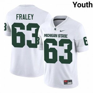 Trent Fraley #63 Michigan State Spartans White College Embroidery Jersey - Premium Youth Football Edition 80420395